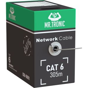 Cat6 Vrac Câble Ethernet 305M, Bulk Reseau Lan Cable Ethernet Cat 6 Haut Debit Pour Internet Rapide 1 Gbps 250 Mhz, Cable Ethernet Awg24, Cat6 Câble En Vrac Utp Cca (305 Mètres, Gr[BLE7111346] - Neuf