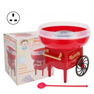 HJLIAN Machine a barbe a papa electrique vintage en forme de chariot, outil de fabrication de barbe a papa pour fete d'anniversaire, rouge, Royaume-Uni, 220 V - Neuf