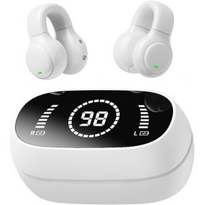 KALSG-Écouteurs Intra-Auriculaires Ouverts Bluetooth Sans Fil À Conduction Osseuse-Clip D'Oreille-Casque De Sport-Casque À Conduction Osseuse-Sans Fil-Clip D'Oreille À Clip Sur Les Os - Neuf
