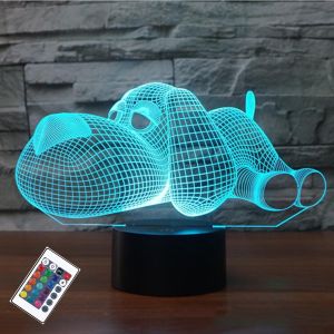 Chien Lampe D'illusion 3d Led Veilleuse, 7 Couleurs Clignotantes Usb Toucher Capteur Chambre Lampes De Bureau Pour Des Gamins Noël Anniversaire Cadeaux, Décoration D'intérieur - Neuf