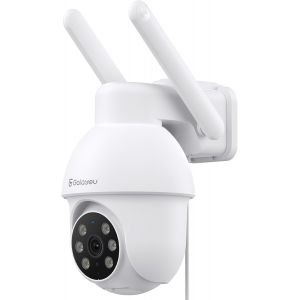 2K Camera Surveillance Wifi Exterieure Ptz, Caméra De Surveillance Extérieur 360° Étanche, Vision Nocturne En Couleur, Suivi Intelligent, Alerte Instantanée, Alexa Y4 2P - Neuf