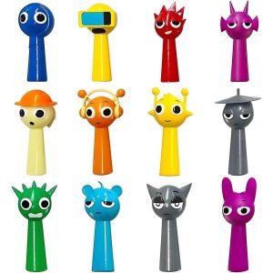 Sansh-12 Pièces Sprunki Mini Figurine, Spunky Figurines, Jouet Figurine Sprunki Pour Les Fans De Sprunki, Collectibles Toy Pour Sprunki Figurine Fans - Neuf