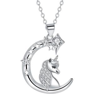 Kales-Collier Pour Femme Argent Sterling 925 Coeur Pendentif Collier Cadeau Pour Femme Fille Avec Boite Cadeau (45+ 5 Cm) - Neuf