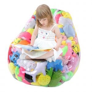 Pouf extra large pour ranger les jouets et organiser les peluches des enfants, si&iquest;&iquest;ge surdimensionn&iquest;&iquest; pour salle de jeux - Neuf