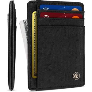 TRAHOO-Porte Carte RFID | Mini Portefeuille Homme S&eacute;curis&eacute; | Porte Carte Homme RFID | Peut contenir 7 Cartes bancaires | Anti Piratage - Neuf
