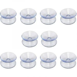 Ventouses double face compatibles avec les plateaux de table en verre, 10 ventouses sans crochet pour miroir en verre antidérapant double face multifonctionnel (20mm) - Neuf