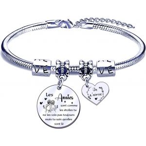 Eryi-Cadeau Noel Amie Bracelets Pour Amitié Cadeau Meilleure Amie Cadeau Amie Anniversaire Bracelet Amie Bracelet Pour Amie Meilleure Amie Cadeau Cadeau Femme Amie Bracelet Femme - Neuf