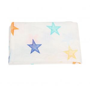 Serviette De Bain Imprimee Pour Bebe, Couverture Respirante En Mousseline Pour Nouveau-Ne, Tissu Doux Pour Bebe (Etoiles) - Neuf