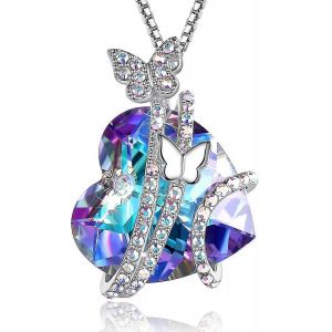 Colliers Papillon Pour Les Femmes Avec Des Cristaux,Cadeaux Pour Les Femmes Filles,La Saint-Valentin / Fête Des Mères / Anniversaire / Anniversaire Bijoux Cadeaux Pour Sa Femme Girlfrie - Neuf