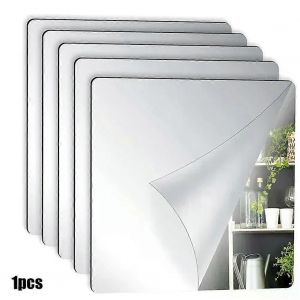 20 X 20cm Acrylique Feuilles De Miroir Flexibles Auto-Adhésif Carreaux De Miroir Décoration Intérieure Murs De Miroir Miroirs De Courtoisie Plaque De Miroir Flexible - Neuf