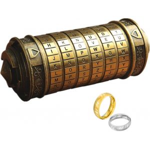 (Bronze) Mini Cryptex Da Vinci Code Pour Noël, La Saint-Valentin, Les Cadeaux D'anniversaire Les Plus Intéressants Pour Petit Ami Et Petite Amie, Casse-Tête, Cadenas - Neuf