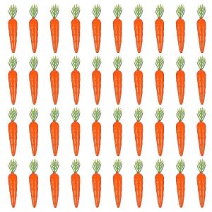 40Pcs Micro-Paysage Mise En Page Fausses Carottes Mini Poup&eacute;e Chambre Accessoire Mini Carottes - Neuf