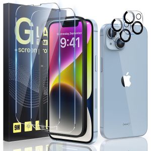 2+2, Verre Tremp&eacute; Pour 14 Plus 6,7"" Kit Outil D'Installation Facile, 2 Protection &Eacute;cran Vitre Pour 14 Plus Avec 2 Protection Camera [Facile &Agrave; Installer] [Sans Bulles] - Neuf