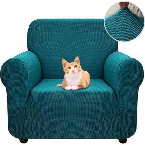 CAUC-Housse de Canap&eacute; Extensible 1 Place Couverture Canap&eacute; avec Accoudoirs Moderne Couvre Canap&eacute; Elastique Universelle Rev&ecirc;tement de Canap&eacute; Housse de Protection,Jacquard Vert - Neuf