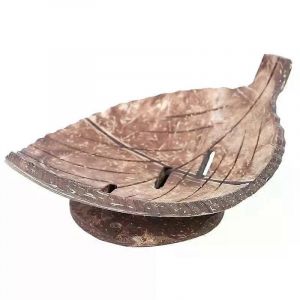 Promotion! 1PC Créatif fait à la main en bois naturel salle de bain Boîte à savon Conteneur Cuisine Baignoire Tasse de rangement Porte-savon Feuille - Neuf