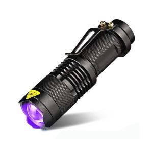 Lampe Torche Led Uv 395 Nm - Lampe Torche Compacte À Lumière Noire Pour L'inspection, La Vérification Des Billets De Banque Et La Détection D'encre Fluorescente - Neuf