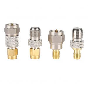 4pcs connecteurs d'antenne portable en laiton f vers adaptateur de convertisseur radio SMA - Neuf