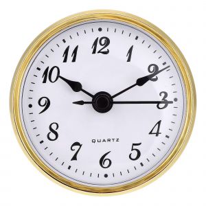 2,8 Pouces Horloge &agrave; Quartz Avec Insert Garniture dor&eacute;e, Chiffres arabes, Mouvement &agrave; Quartz, le Remplacement de l'Horloge de l'Ins&eacute;rer pour le BRICOLAGE Horloges - Neuf