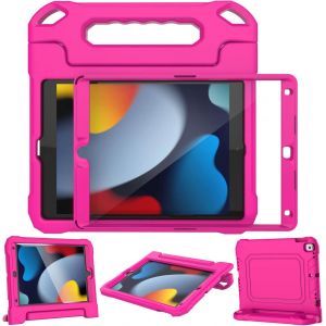 LORANKA-&Eacute;tui pour enfants pour iPad 9e/8e/7e g&eacute;n&eacute;ration 10,2"" 2021/2020/2019, coque pour iPad Air 3e g&eacute;n&eacute;ration/Pro 10,5"", coque durable antichoc avec protecteur d'&eacute;cran pour iPad 10,2 et 10,5, rose - Neuf