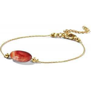 Eryi-Bracelet En Pierre Précieuse Pour Femme | Plaqué Or Véritable 18 Carats | Fabriqué À La Main | Avec Emballage Cadeau | Courage | Cadeau De Motivation - Neuf