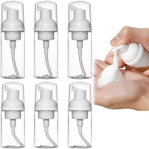 Lot De 6 Flacon Mousseur Vide(30+50ml), Pompe Bouteille Vide Distributeur De Mousse Transparent Portables Cosmétiques Bouteilles Vides Pour Le Shampooing Conditioner Lotion Articles De Toilette - Neuf
