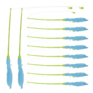 Cannes &Agrave; P&ecirc;che Pour Activit&eacute;s D'apprentissage Pour Enfants, Adapt&eacute;es &Agrave; L'int&eacute;rieur Et Am&eacute;liorant La Coordination ?Il-Main, 10 Pi&egrave;ces - Neuf