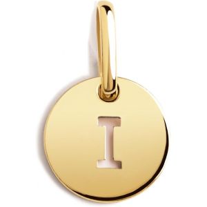 Kalanka-- Mini Medallion Letter. Pendentif Initiale En Argent Sterling 925 Avec Finition Plaqu&eacute;e Or 18 Kt. &Agrave; Combiner Avec Un Collier. Bijoux Pour Femme. Lettre A-Z. - Neuf