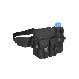 Sac banane tactique pour homme avec porte-bouteille ¿ Sac banane en nylon 1000D résistant pour les sports de plein air et le quotidien - Neuf