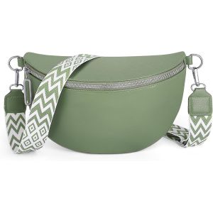 RFCBC-Crossbody Bag Femme Large Sangle Sac banane Femme Cuir Avec Portefeuille Strass Brillant Sac à Bandoulière Amovible Diamant Téléphone Portable Sac Femmes - Neuf