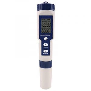 5 en 1 TDS/EC/PH/salinité/température Moniteur de qualité de l'eau Testeur numérique pour piscines,eau potable - Neuf