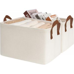 Bo&icirc;te De Rangement Pour Enfant-Panier De Rangement Pour Salle De Bain,&Eacute;tag&egrave;re,Bureau,Salle De Bain-Panier De Rangement Pliable-Rectangulaire-42 L X 28 L X 25 H Cm-30 L X 25 Cm - Neuf