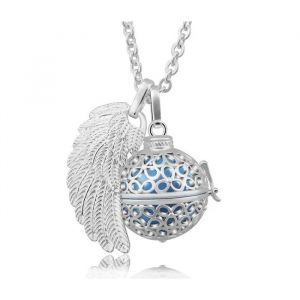 Bola De Grossesse Aile D'ange Et Cage Fleurs Boule Bleue - Neuf