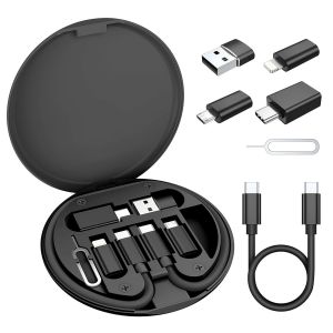 lbgwp60-Kit Adaptateur De Chargement Usb,Adaptateur Usb Vers Usbc,Convertisseur Multi-Portable Type C Vers Usb 3.0 Otg Ios Micro Avec Câble De Chargement 0.3M 100W Pour Iphone 16 15 14 13 Pro Plus - Neuf