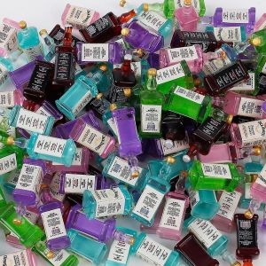 100 Mini Bouteilles De Boisson Diy,Accessoires En Résine,Bouteilles De Vin,Bouteilles De Boisson,Imitation Prod Ménager - Neuf