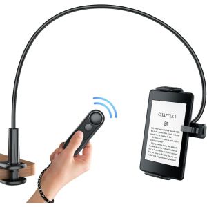 Support Kindles Pour Lire Au Lit, Comprend Un Rf Télécommande Tourneur De Page(Hkrc004,Noir), Support Pour Tablettes Et Tourneur De Pages, Accessoires Pour La Kindles, Cadeau Pour [CLA9300002] - Neuf