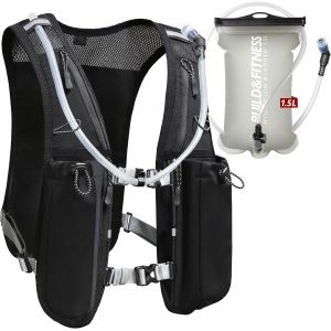 Ulteronixshop-Gilet d'hydratation de Course &agrave; Pied pour Femmes et Hommes. R&eacute;fl&eacute;chissant, S&eacute;chage Rapide, R&eacute;sistant &agrave; l'eau, Sac &agrave; Dos r&eacute;glable pour Course - Neuf