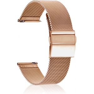 Kal-Bracelet De Montre Métal Pour 20mm 22mm Bracelet De Montre En Acier Inoxydable Réglage Rapide 22mm 20mm Bracelet De Remplacement Pour Homme Femme - Or Rose - Neuf