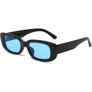 Lunettes de soleil rectangulaires années 90 pour femme homme vintage UV400 carrées - Neuf