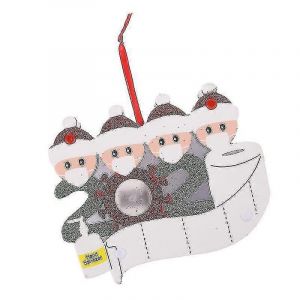 Quatre Personnes Ornement De Vacances 1 Pi&egrave;ce En Bois D&eacute;coration D'Arbre De No&euml;l D&eacute;coration De No&euml;l - Neuf