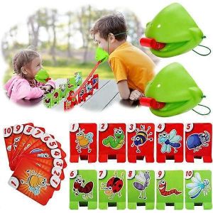 Jeu D'attrape-Insectes, Jeu Familial D'attrape-Insectes De Grenouille Lourde, Jeu De Cartes De Cam&eacute;l&eacute;on Tirant La Langue - Jouets Pour Enfants - Neuf