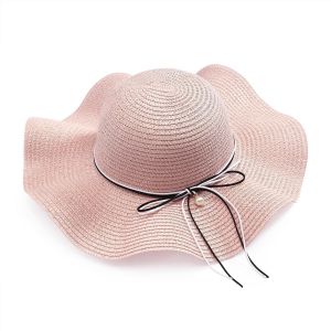 Femmes Bohème Chapeau De Paille Pliable Chapeau De Soleil Chapeau De Plage Large Bord Arc Chapeau D'été Pour Les Vacances De Voyage Et La Plage.[Z1614] - Neuf