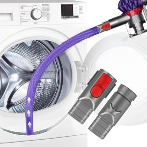 Suceur Long Embout Flexible Pour Dyson V15 V12 V11 V10 V8 V7 V6 Buse Plate Accessoire Aspirateur Pour Nettoyer Les Meubles De Voiture Et Le S&egrave;che Linge Outil De Nettoyage Des Crevasses - Neuf