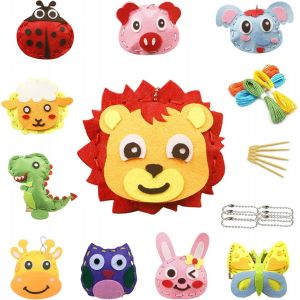 Kalanka-10 Pièces Kit Couture Animaux Pour Enfant, Kits De Couture En Feutre De Animal, Kits De Feutre Éducatif Pour Enfants, Couture De Kit En Animal Pour Débutants Et Enseignement Ludique - Neuf