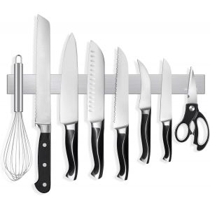 Oayew-Barre Magn&eacute;tique Pour Couteaux - En Acier Inoxydable - 40 Cm - Auto-Adh&eacute;sive - Porte-Couteau Magn&eacute;tique Pour Ustensiles De Cuisine Ou Outils - Neuf