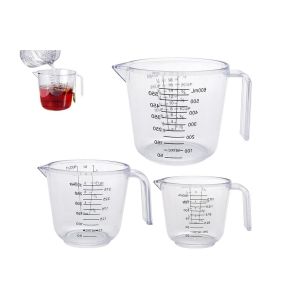Ensemble De 3 Tasses &Agrave; Mesurer En Plastique Transparent De 150 Ml, 300 Ml Et 600 Ml - Neuf