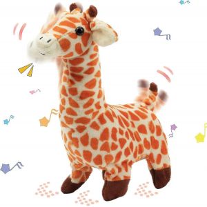 Girafe De Marche Interactive &Eacute;lectronique Pet En Peluche Jirafa Avec Des Sons Et Des Mouvements Anim&eacute; Secouant La Queue Cadeau Pour Les Tout-Petits Anniversaire, Marron, 9 #39; - Neuf