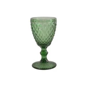 Coffret De 6 Verres À Pied Diamond Vert - Neuf