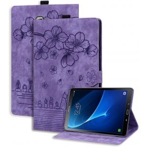 NAERYUT-Coque Samsung Galaxy Tab A6 2016 10.1,Pu Cuir Cover Tablette Housse De Protection Samsung Tab A 10.1 2016,Porte-Crayons Portefeuille Tablet Étui Pour Galaxy Tab A6 Sm-T580/Sm-T585,Violet - Neuf