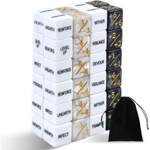 Chenquansarl-Lot De 48 Dés Mtg Compteurs De Dés, Compteurs De Mots-Clés, Dés De Loyauté Starry Mtg Compteur De Vie 1/+1, Créature Stats Buff Tokens, Set De Dés Mtg Pour Mtg, Tcg, Accessoires De Jeux - Neuf