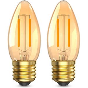 Ampoule Led E27 Blanc Chaud 2200k, 2,5w Ampoule E27 Vintage Decorative C35 Led Int&eacute;rieur Ampoule Filament,&Eacute;quivalent 20w,Non Dimmable,Lot De 2 - Neuf